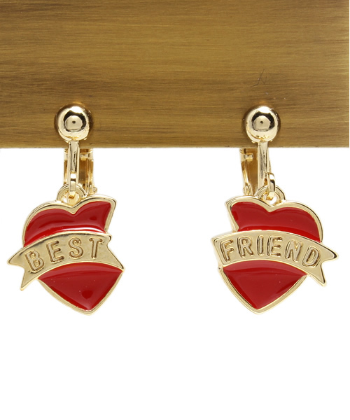 WEGO（ウィゴー）の「WEGO/BEST　FRIENDイヤリング（イヤリング・レディース・ブラック/パープル/ライトピンク/レッド・FREE）」の4枚目の写真