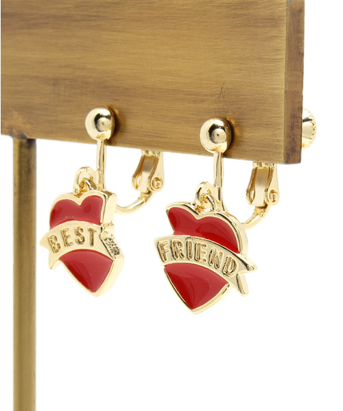 WEGO（ウィゴー）の「WEGO/BEST　FRIENDイヤリング（イヤリング・レディース・ブラック/パープル/ライトピンク/レッド・FREE）」の5枚目の写真