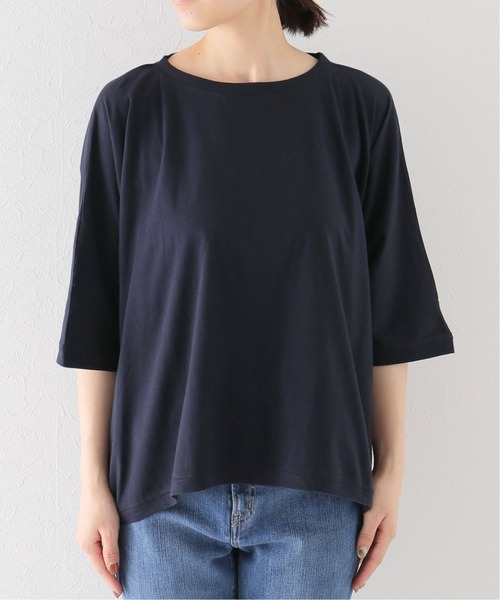 JOURNAL STANDARD LUXE（ジャーナルスタンダード　ラックス）の「オーガニックコットン プルオーバー（Tシャツ/カットソー・レディース・ホワイト/ブラック/ネイビー・FREE）」の4枚目の写真