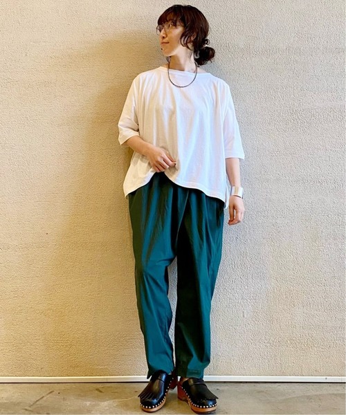 JOURNAL STANDARD LUXE（ジャーナルスタンダード　ラックス）の「オーガニックコットン プルオーバー（Tシャツ/カットソー・レディース・ホワイト/ブラック/ネイビー・FREE）」の18枚目の写真