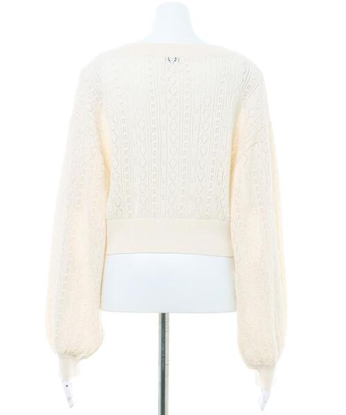 INGNI(イング)の「Vネック透かし/カーディガン(カーディガン/ボレロ・レディース・オフホワイト/グレー系その他/ピンクベージュ/ピンク系その他2・M)」の9枚目の写真