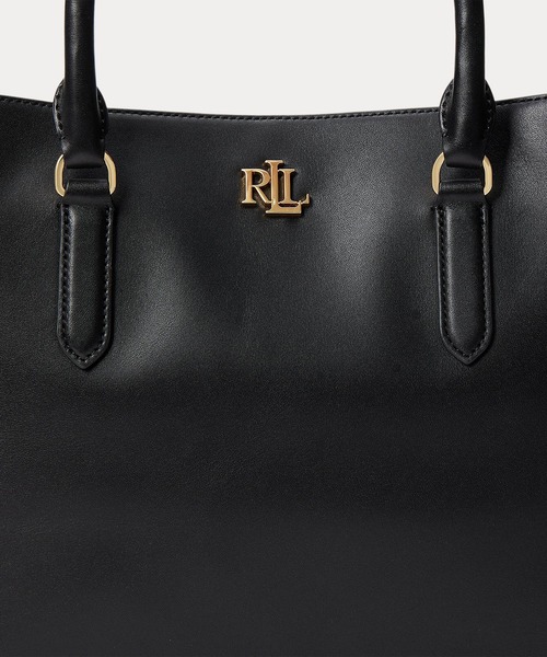 LAUREN RALPH LAUREN(ローレン ラルフ ローレン)の「スムーズ レザー ラージ Marcy サッチェル(ハンドバッグ・レディース・ブラック系1・ONE)」の9枚目の写真