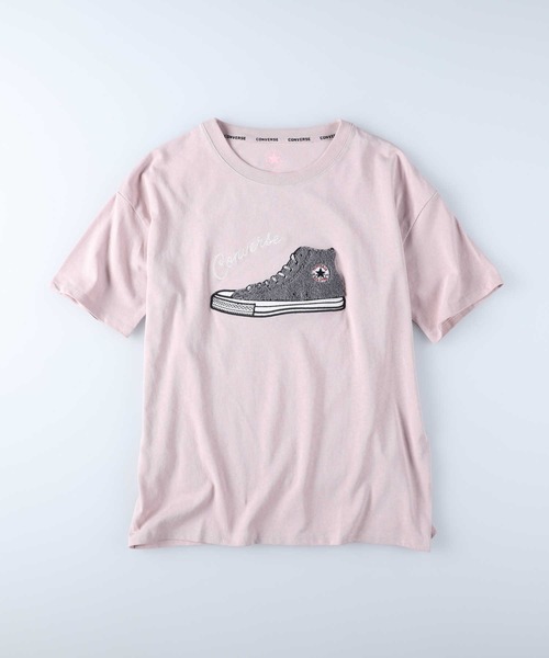 CONVERSE（コンバース）の「【CONVERSE】サガラシューズＴシャツ（Tシャツ/カットソー・レディース・ブルー/ピンク/ホワイト/ブラック・M/L）」の6枚目の写真