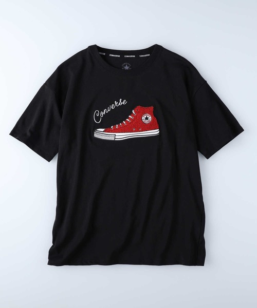 CONVERSE（コンバース）の「【CONVERSE】サガラシューズＴシャツ（Tシャツ/カットソー・レディース・ブルー/ピンク/ホワイト/ブラック・M/L）」の9枚目の写真