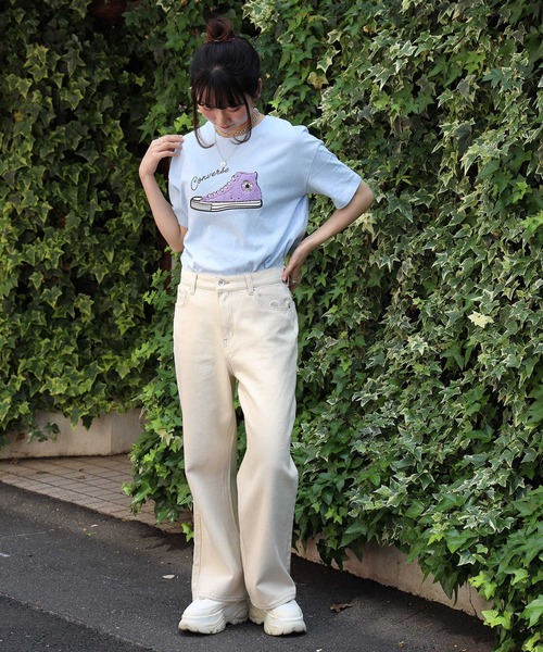 CONVERSE（コンバース）の「【CONVERSE】サガラシューズＴシャツ（Tシャツ/カットソー・レディース・ブルー/ピンク/ホワイト/ブラック・M/L）」の10枚目の写真