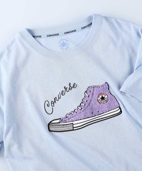 CONVERSE（コンバース）の「【CONVERSE】サガラシューズＴシャツ（Tシャツ/カットソー・レディース・ブルー/ピンク/ホワイト/ブラック・M/L）」の13枚目の写真