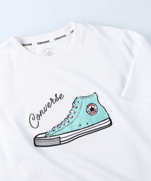 CONVERSE（コンバース）の「【CONVERSE】サガラシューズＴシャツ（Tシャツ/カットソー・レディース・ブルー/ピンク/ホワイト/ブラック・M/L）」の20枚目の写真