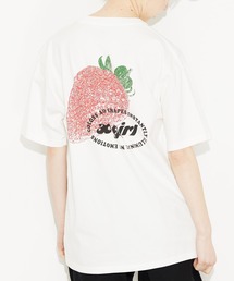 X-girl | STRAWBERRY S/S TEE/いちご柄　バックプリントTシャツ/半袖(Tシャツ/カットソー)