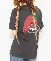 X-girl | STRAWBERRY S/S TEE/いちご柄　バックプリントTシャツ/半袖(Tシャツ/カットソー)