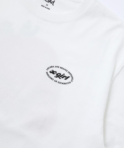 X-girl（エックスガール）の「STRAWBERRY S/S TEE/いちご柄　バックプリントTシャツ/半袖（Tシャツ/カットソー・レディース・チャコール/ホワイト・S/XL/L/M）」の8枚目の写真