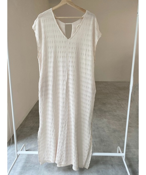 She's Closet(シーズクローゼット)の「前後2WAY深Vネックフレンチスリーブロングワンピース(ワンピース・レディース・ブラック/アイボリー/ライム・FREE)」の8枚目の写真