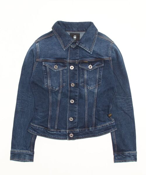 G-STAR ダークブルー デニムジャケット G-STAR RAW デニムライダースジャケット ライトブルー - メルカリ