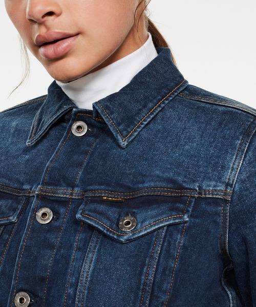 G-STAR RAW デニムジャケット 3301 インディゴ 3301スリムジャケット(M 中濃加工色): ジャケット/アウター