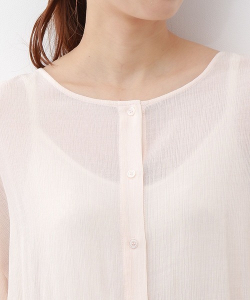 mysty woman(ミスティウーマン)の「刺繍ベストセットシアーシャツ 350701(シャツ/ブラウス・レディース・ホワイト系5/ホワイト系8/ベージュ系その他/ピンク系その他・FREE)」の20枚目の写真