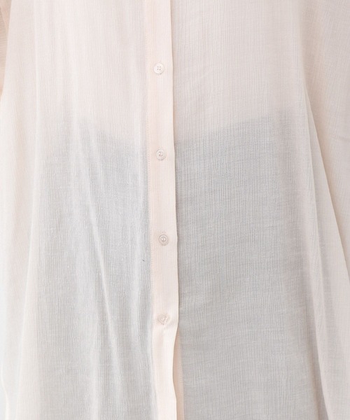 mysty woman(ミスティウーマン)の「刺繍ベストセットシアーシャツ 350701(シャツ/ブラウス・レディース・ホワイト系5/ホワイト系8/ベージュ系その他/ピンク系その他・FREE)」の8枚目の写真