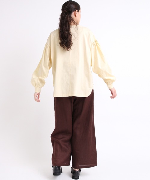 RNA-N(アールエヌエーエヌ)の「M1924 布帛コンビギャザースリーブプルオーバー(Tシャツ/カットソー・レディース・パープル/イエロー/グレー・MEDIUM)」の15枚目の写真
