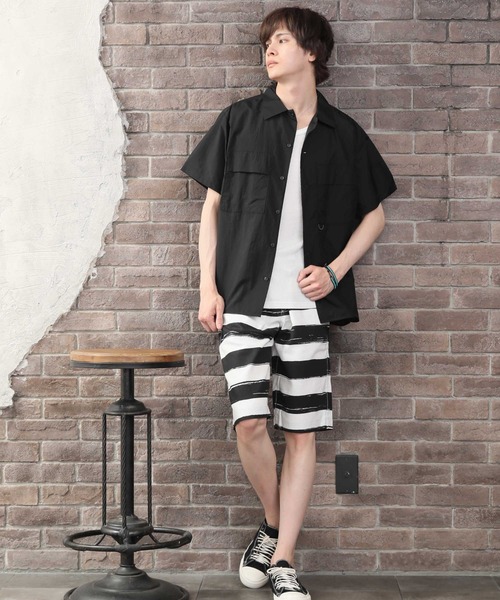 フワッと軽い撥水ナイロンポケッタブル半袖シャツ（シャツ/ブラウス