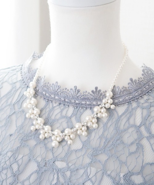 Cupid Heart（キューピッドハート）の「【Cupid Heart】結婚式アクセサリー　パールパーティーネックレス（ネックレス・レディース・ベージュ・MEDIUM）」の11枚目の写真