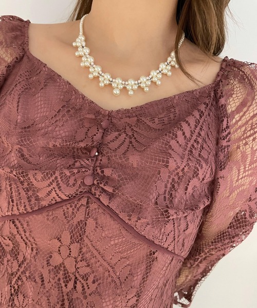 Cupid Heart（キューピッドハート）の「【Cupid Heart】結婚式アクセサリー　パールパーティーネックレス（ネックレス・レディース・ベージュ・MEDIUM）」の13枚目の写真