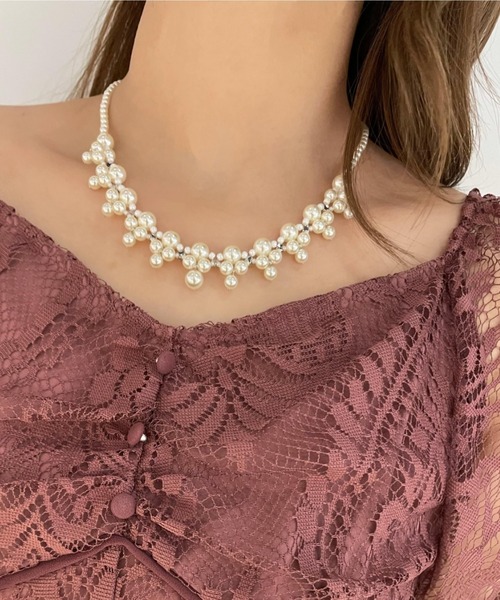 Cupid Heart（キューピッドハート）の「【Cupid Heart】結婚式アクセサリー　パールパーティーネックレス（ネックレス・レディース・ベージュ・MEDIUM）」の10枚目の写真