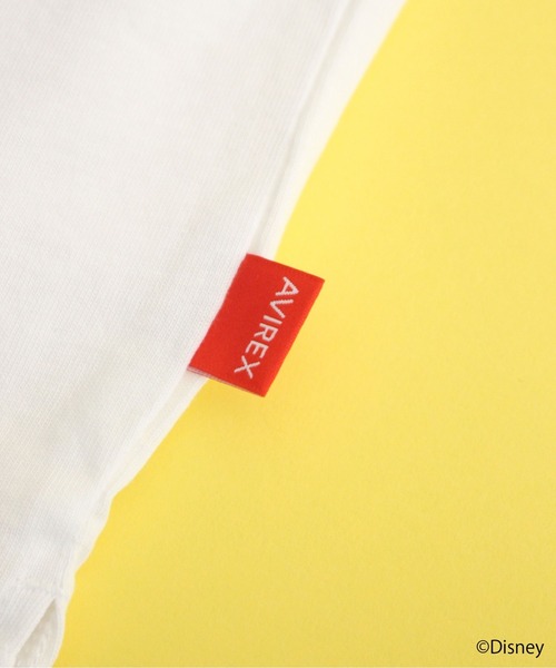 AVIREX（アヴィレックス）の「【直営店限定】AVIREX/MICKEY MOUSE NEWYORK T-SHIRT/ アヴィレックス/ミッキーマウス ニューヨークティーシャツ（Tシャツ/カットソー・レディース・ホワイト/チャコール・F）」の8枚目の写真