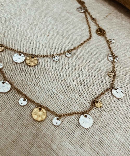 emouv by est(エモーヴバイエスト)の「emouv by est スパンコールネックレス(ネックレス・レディース・ゴールド・FREE)」の3枚目の写真