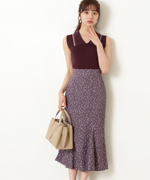 PROPORTION BODY DRESSING(プロポーションボディドレッシング)の「ドットプリントマーメイドスカート / 1212220804(スカート・レディース・ネイビー/ブラウン/ベージュ・SMALL/MEDIUM)」の6枚目の写真