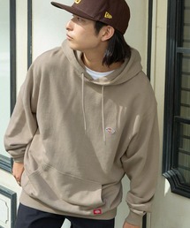 Dickies/ディッキーズ ロゴワッペン刺繍 オーバーサイズ裏毛プルオーバーパーカー