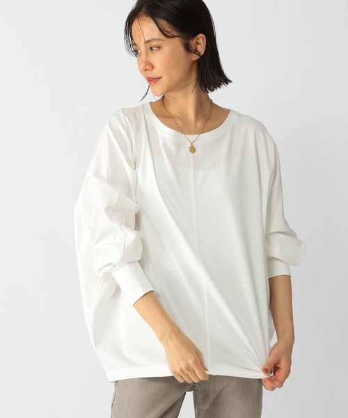 BARNYARDSTORM（バンヤードストーム）の「BARNYARDSTORM / ドルマンロングスリーブプルオーバー（Tシャツ/カットソー・レディース・ホワイト/ブラック/ブラウン・0/1）」の18枚目の写真