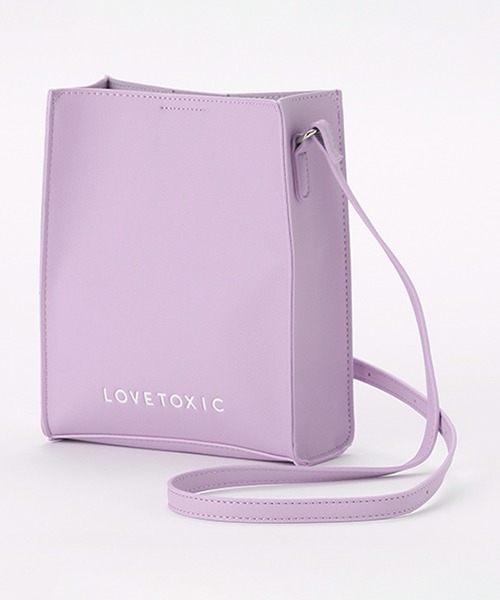 LOVETOXIC（ラブトキシック）の「スクウェアショルダーBAG（バックパック/リュック・キッズ・パープル/アイボリー/ブラック/ターコイズブルー・FREE）」の4枚目の写真