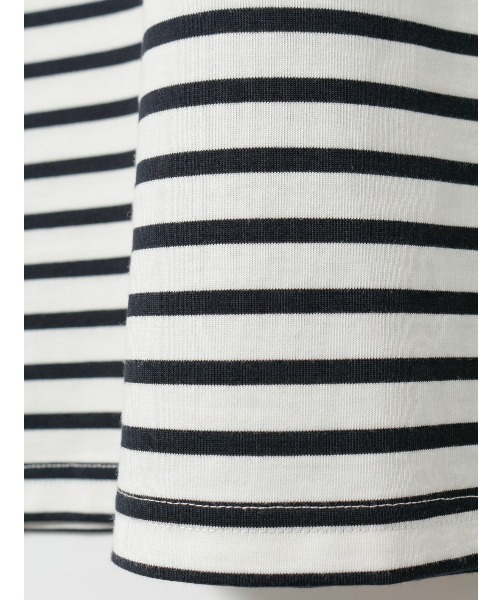 mizuiroind（ミズイロインド）の「ボーダーボートネックワイドチュニック（Tシャツ/カットソー・レディース・ブラック/ネイビー/ブルー・FREE）」の13枚目の写真