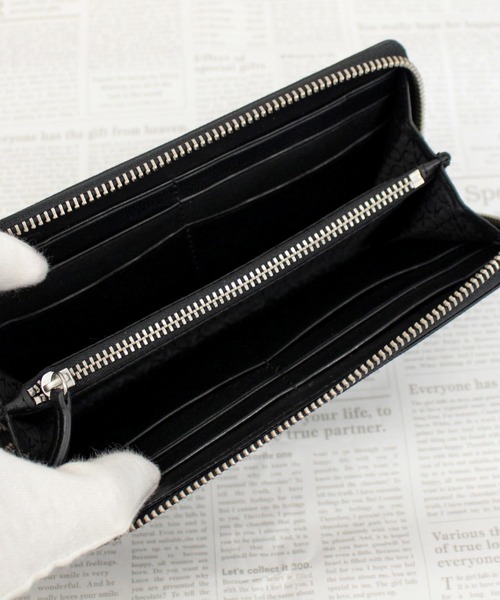   黒 レザー 長財布 ウォレット CK ロゴ ブラック カルバンクライン Calvin Klein 長財布 ロゴ型押し レザー ブラック