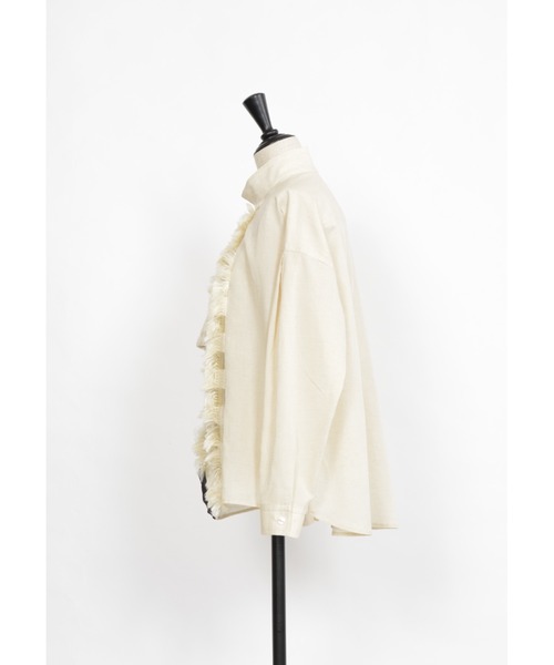 gomme（ゴム）の「ウォームレースミックス　ハイネックブラウス（シャツ/ブラウス・レディース・キナリ/ブラック・MEDIUM）」の16枚目の写真