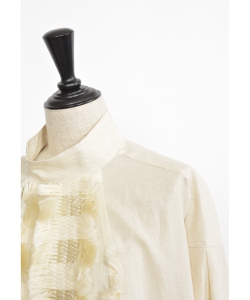 gomme（ゴム）の「ウォームレースミックス　ハイネックブラウス（シャツ/ブラウス・レディース・キナリ/ブラック・MEDIUM）」の10枚目の写真