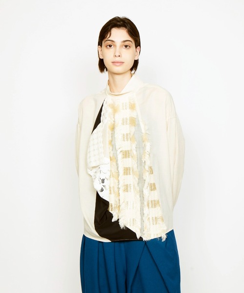 gomme（ゴム）の「ウォームレースミックス　ハイネックブラウス（シャツ/ブラウス・レディース・キナリ/ブラック・MEDIUM）」の18枚目の写真