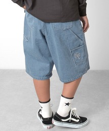 GLAZOS | デニム・ペインタービッグハーフパンツ(デニムパンツ)