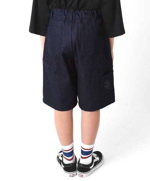 GLAZOS(グラソス)の「デニム・ペインタービッグハーフパンツ(デニムパンツ・キッズ・ライトブルー/ネイビー・140cm/150cm/160cm/170cm)」の14枚目の写真