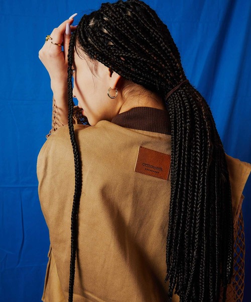 atmos pink（アトモスピンク）の「atmos pink ツイルベスト / アトモスピンク ツイルベスト（ベスト・レディース・ブラック/ベージュ・S/M）」の10枚目の写真