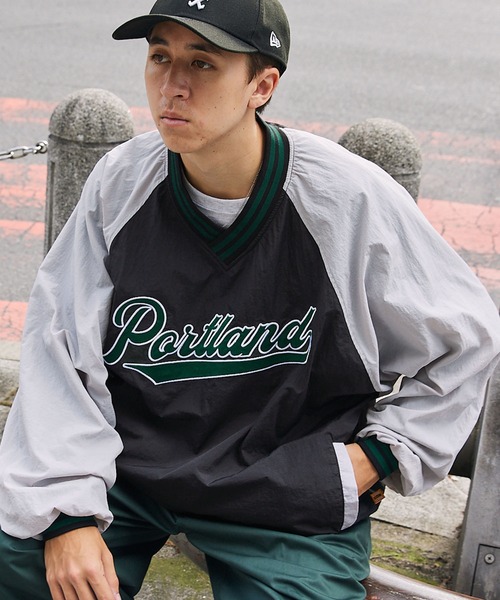 アンブロ ナイロンプルオーバー バイカラー ダイヤモンドロゴ ビッグロゴ UMBRO/別注 New Nylon Pull Over｜Daytona Park(FREAK'S STORE