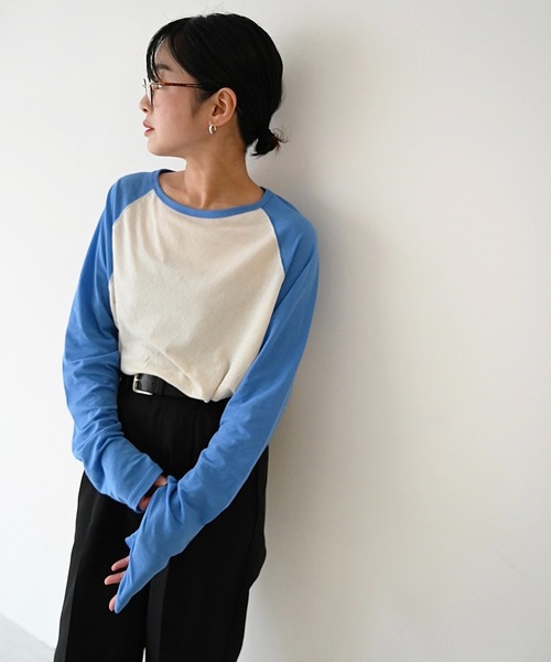 CANAL JEAN（キャナルジーン）の「長袖カットソー（Tシャツ/カットソー・レディース・ブルー・38）」の4枚目の写真