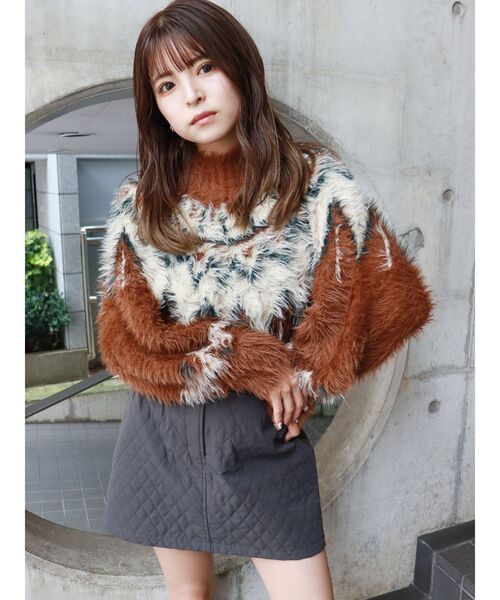 MURUA（ムルーア）の「キルティングミニスカート（スカート・レディース・ダークグレー/カーキ・1/2）」の20枚目の写真