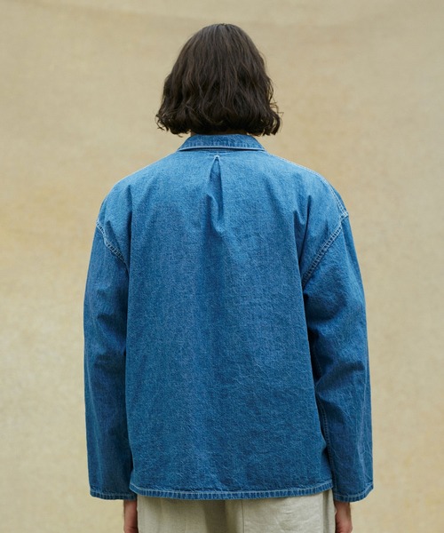 NANO universe(ナノユニバース)の「LB.02/ブリーチデニムロングスリーブワークシャツ(シャツ/ブラウス・メンズ・ブルー・S)」の3枚目の写真