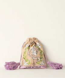 揃えて持ちたくなるミステリアスな雰囲気を演出するタロットカードデザインの刺繍巾着ポーチ