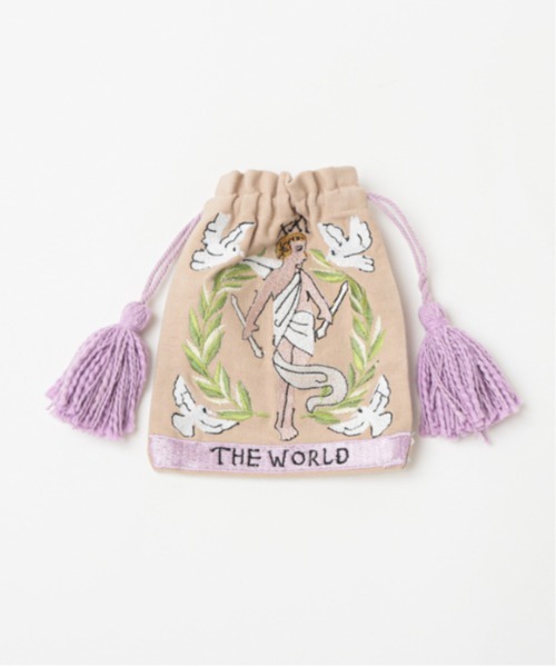 MILLION CARATS（ミリオンカラッツ）の「揃えて持ちたくなるミステリアスな雰囲気を演出するタロットカードデザインの刺繍巾着ポーチ（ポーチ・レディース・グリーン/パープル/グレー・FREE）」の21枚目の写真