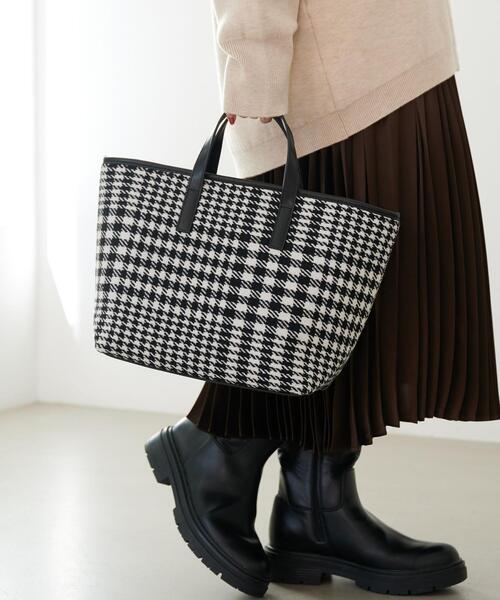 しんちゃん　ブラックレーベル　トートバッグ　ブラック　チェック柄 green label relaxing（グリーンレーベルリラクシング）の