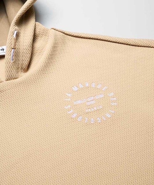 le coq sportif GOLF（ルコックスポルティフゴルフ）の「ダンボールフーディ ストレッチ レディース ウェア ジャージ スウェット ゴルフ ゴルフウェア  スポーツウェア（パーカー・レディース・グレー/ホワイト/ベージュ・S/L/M(M)）」の9枚目の写真
