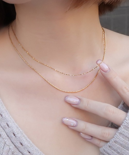 Gritter ネックレス 18kgpIcedOutProngChain SJX－K18 GLITTER