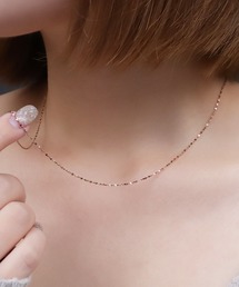 blackdia ocean（ブラックダイヤオーシャン）の「blackdia ocean グリッターチェーンネックレス幅1mm（ネックレス）」