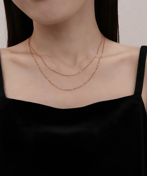 セール】blackdia ocean グリッターチェーンネックレス幅1mm
