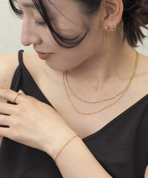 セール】blackdia ocean グリッターチェーンネックレス幅1mm